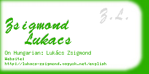 zsigmond lukacs business card