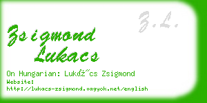 zsigmond lukacs business card